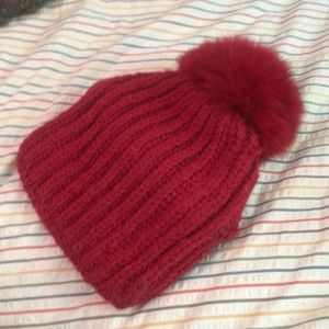 Merino Wool and Fox Pom Hat
